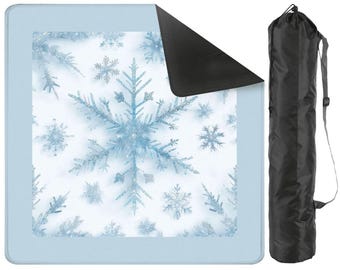 Winter Mahjong Mat, Cheerful Holiday Design for Christmas Parties and Mahjong Game Nights