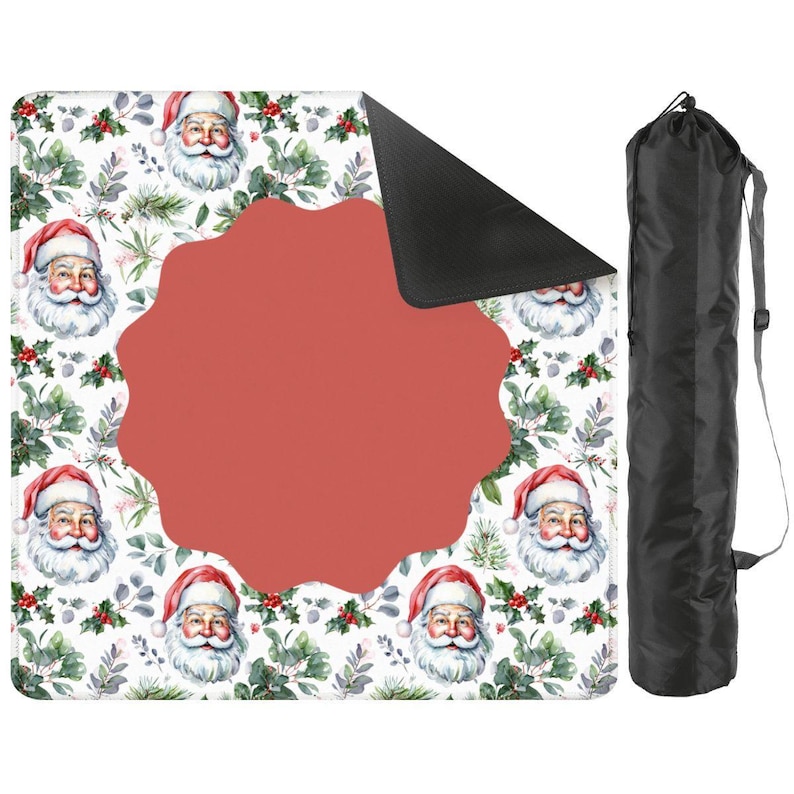 Christmas Santa Holiday Mahjong Mat, Festive Mahjong Bild 1