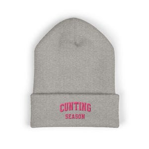 Cunting Season Beanie – Funny Embroidered Winter Hat, Trendy Adult Humor Gift, Warm Knit Streetwear Beanie for Men & Women image 4