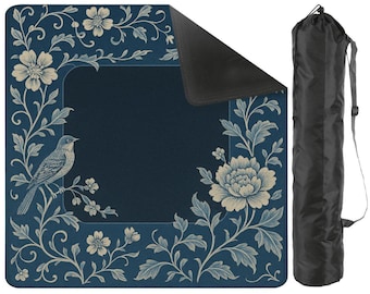 Chinoiserie Floral Mahjong Mat, Stylish Game Mat for Enthusiasts, Perfect for Game Nights, Unique Gift Idea for Players