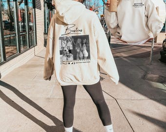 Custom Best Friends Hoodie – Personalized Photo Collage Sweatshirt with Names | Besties Gift, Matching Outfits, Better Together Hoodie