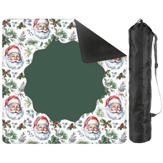 Christmas Santa Holiday Mahjong Mat, Festive Mahjong