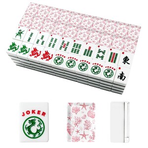 Fichas de Mahjong Costeras / Juego de Mahjong de Conchas Rosas / Fichas de Mahjong de Playa / Mahjong Grandmillennial Costero / Mahjong de Estrellas de Mar imagen 2