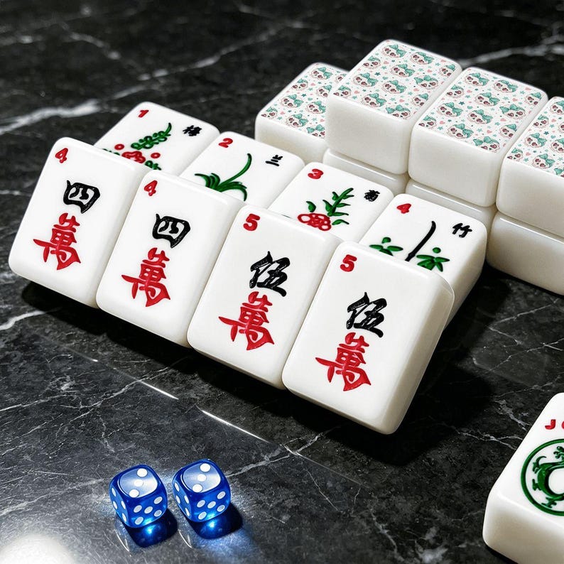 Sugar Skull Mahjong Tiles | Pastel Halloween Mahjong Set | Cute Skull Bow Mahjong Tiles | Spooky Chic Mahjong Gift | Pink Gothic Mahjong image 7