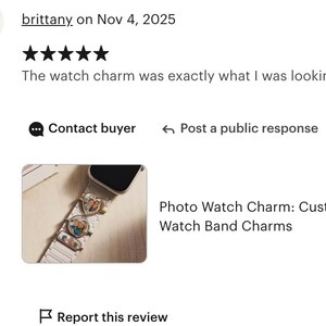 Photo Watch Charm: Customizable Keepsake Gift, Personalized Picture Watch Charm, Unique Watch Band Charms image 12