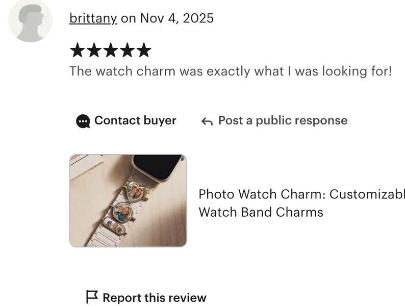 Photo Watch Charm: Customizable Keepsake Gift, Personalized Picture Watch Charm, Unique Watch Band Charms image 12