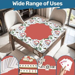 Christmas Santa Holiday Mahjong Mat, Festive Mahjong Bild 6