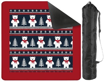 Cute Winter Mahjong Mat, Cheerful Holiday Design, Perfect for Christmas Parties and Mahjong Game Nights
