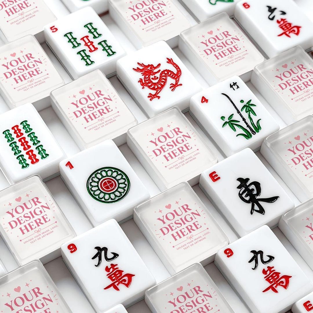 Custom Mahjong Tiles Set Personalized American Mahjong Set, Your Own ...