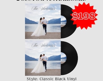 Two Custom Vinyl Records – Personalized Picture & Playlist, 12-inch