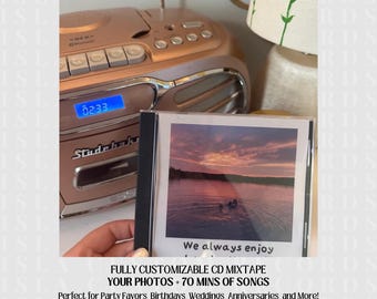 Custom CD Mixtape, Personalized Music Mix (70 Min)