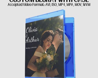 Personalized Blu-ray with Case, Custom Photo Video Disc