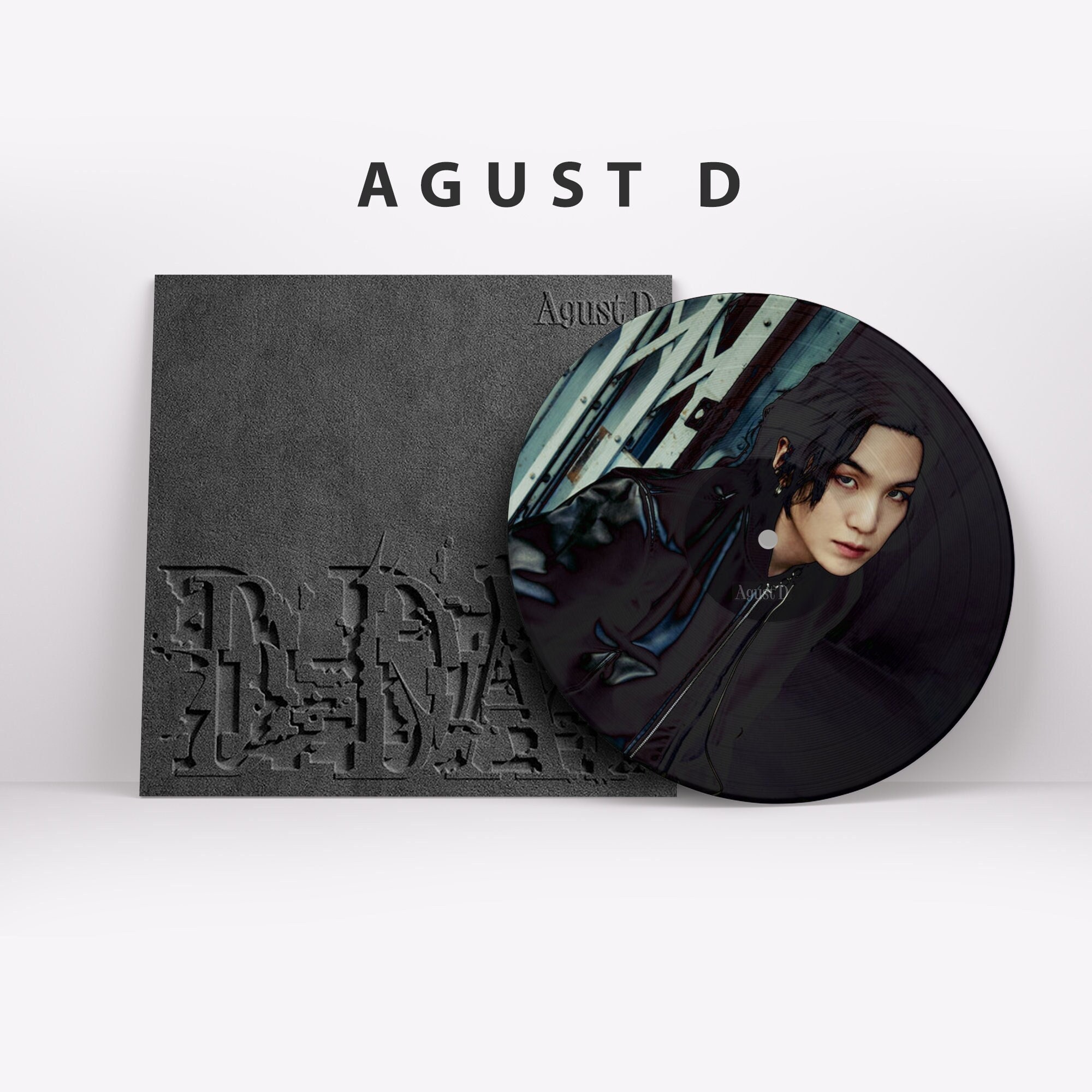 SUGA BTS D-day Album in 12 Vinyl Record Free and Fast Shipping Worldwide  Available in D-day and Full SUGA Picture Designs 