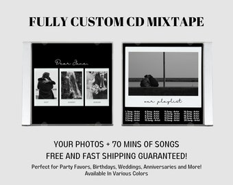 Personal Message and Vows printed on Custom CD with Jewel Case Your Photos & 70 Mins Songs or Audio Recording! Wedding Anniversary Gift Love