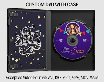 Custom Photo & Video DVD with Case, Birthday, Wedding, Prenup. Personalized Artwork