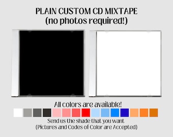 Custom CD Mixtape – 70 Min Personalized Audio Recording, Plain Color