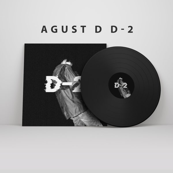 Agust D/Suga (BTS) - Album D-2 en disque vinyle 12" + livraison gratuite et rapide dans le monde entier ! Cadeau pour les amateurs d'ARMY ou de K-POP ! Collection, cadeau personnalisé