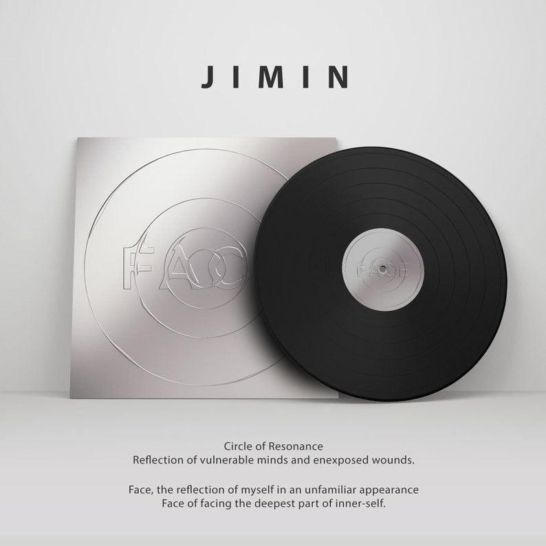 Jimin - Face Album Available in Silver and Black Cover! Custom Vinyl Record - Create your own Custom Art and Songs with our Personalized Vinyl Record and CDs!