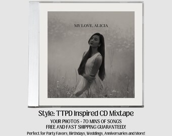 TTPD Inspired Custom CD Mixtape with Photos & Music (70 Min)