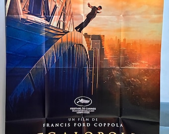 Megalopolis (2024) Original Vintage Folded French Grande Affiche Big Film Poster Francis Ford Coppola Adam Driver Shia LaBeouf Jon Voight