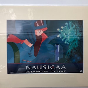 Originale Vintage Nausicaa della valle del vento (1984) Lobby Card francese Colore FOH Ancora montato e pronto per essere incorniciato 40 x 30 cm 3