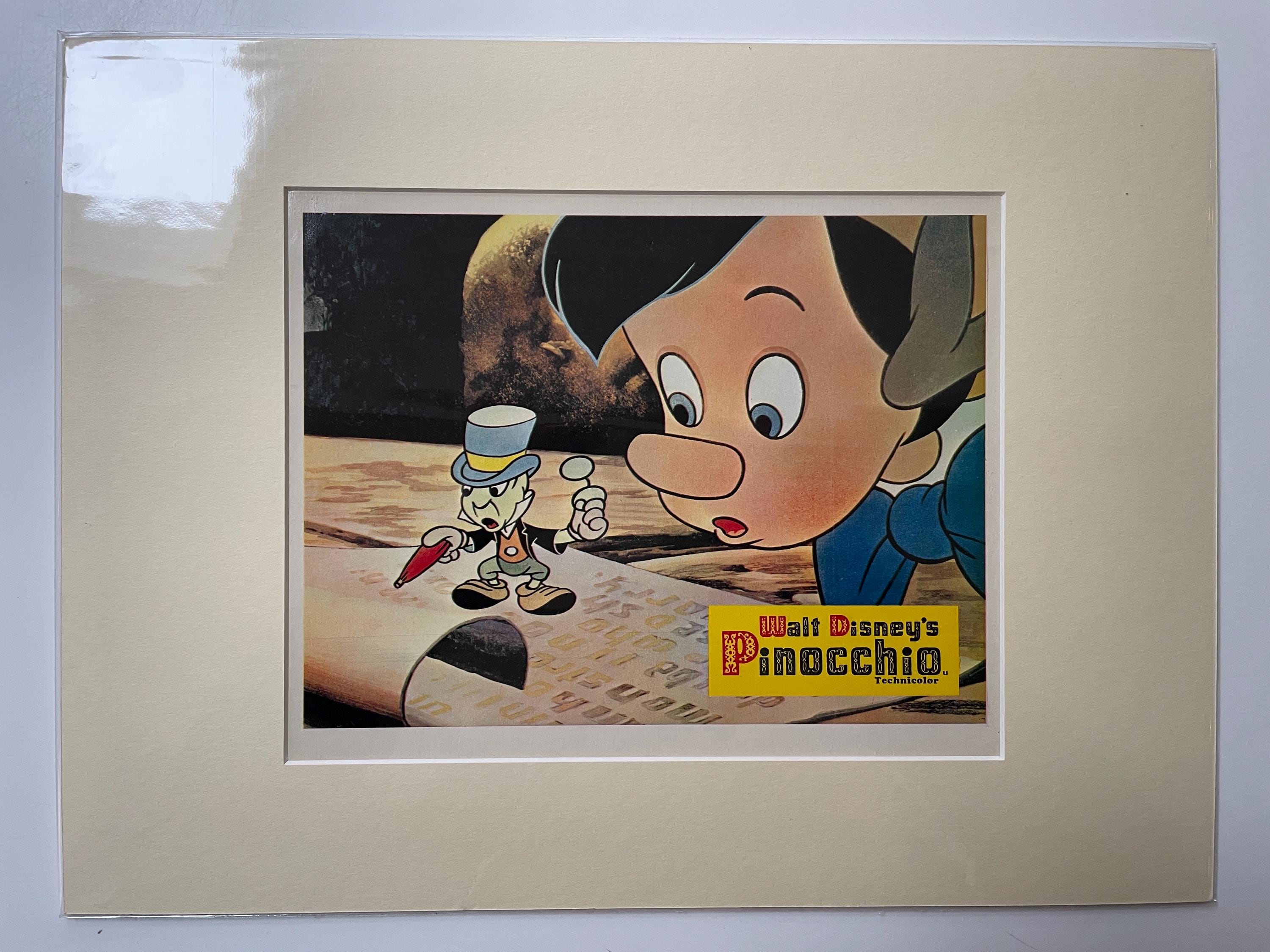 Original Vintage 1960s Pinocchio (1940) Lobby Card Colour FOH