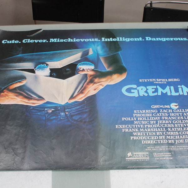 Gremlins (1984) Original Vintage British Cinema Quad Poster