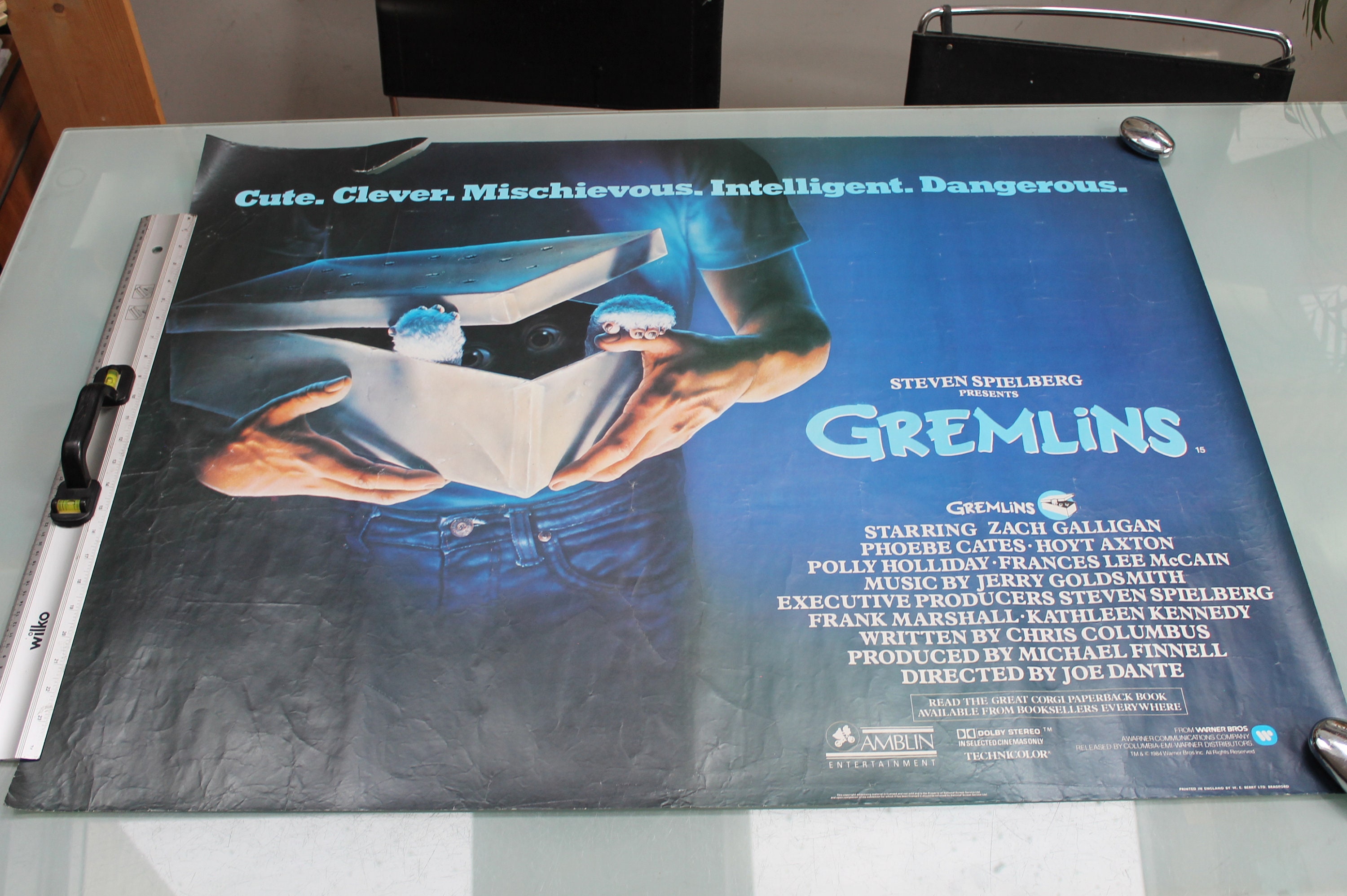 Gremlins (1984) Original Vintage British Cinema Quad Poster - Etsy