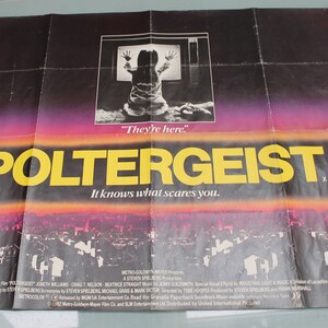 Poltergeist (1982) Póster original de la película británica de terror de Tobe Hooper y Steven Spielberg