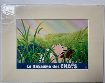 Original The Cat Returns (2002) (Neko no Ongaeshi) French Lobby Card Colour FOH Still Mounted & Ready to Frame 40 x 30 cm