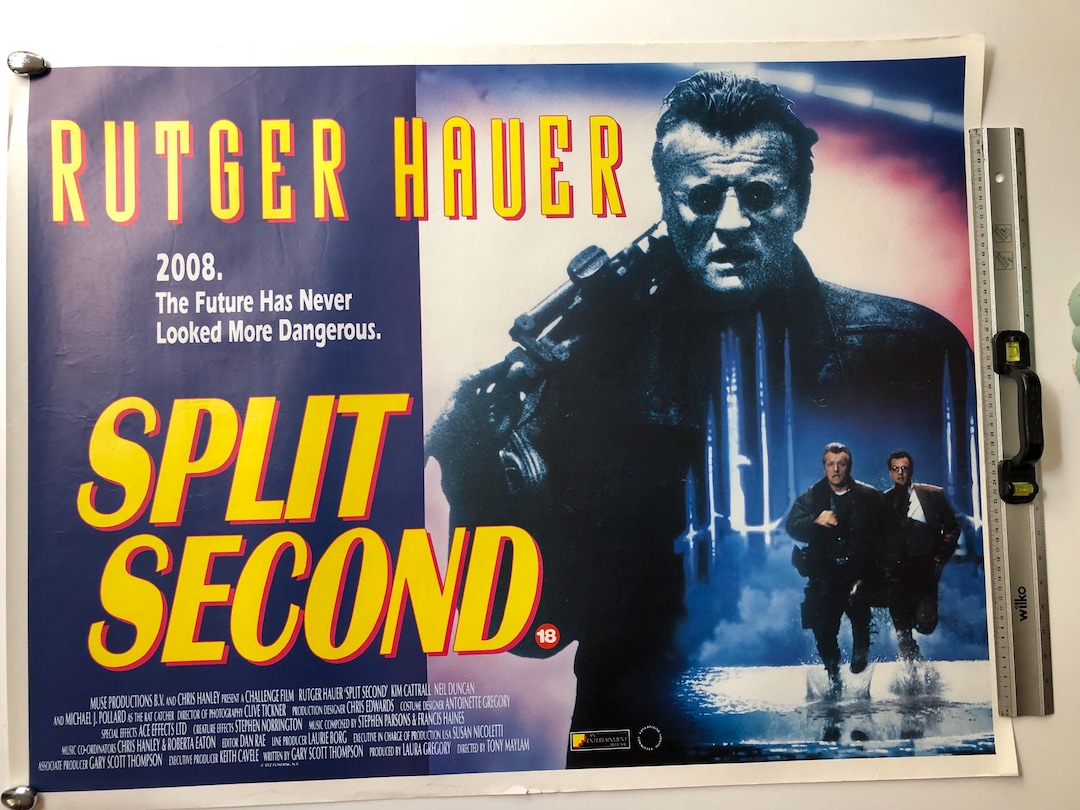 Split Second (1992) Original Vintage Rolled British Quad Film Poster ...