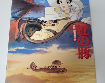Porco Rosso (1989) (Kurenai no Buta) Original Japanese Souvenir Program Booklet Programme Brochure Hayao Miyazaki Anime