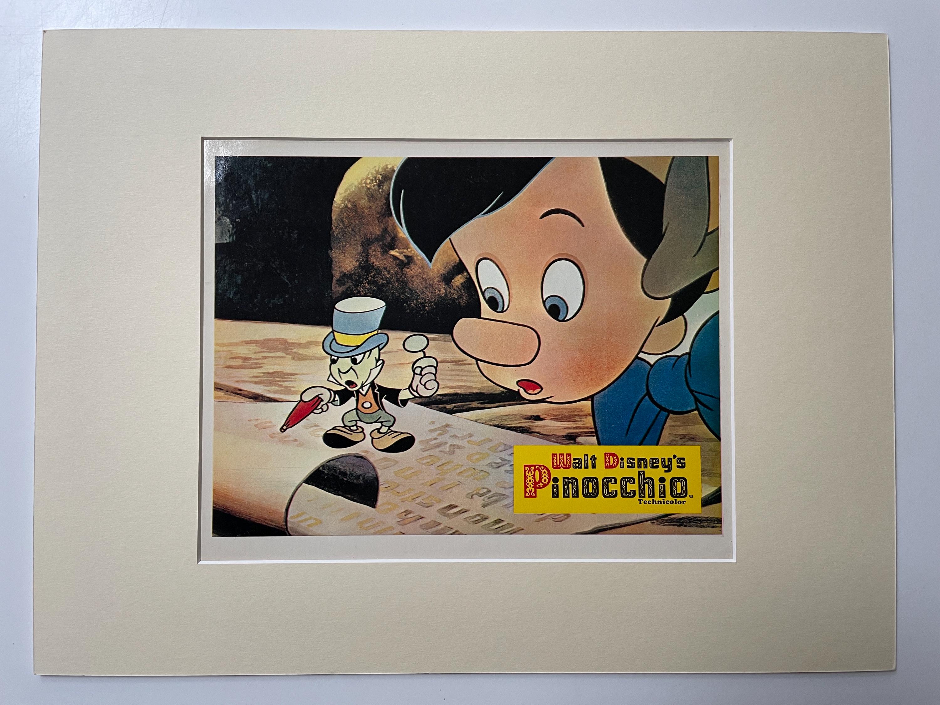 Original Vintage 1960s Pinocchio (1940) Lobby Card Colour FOH
