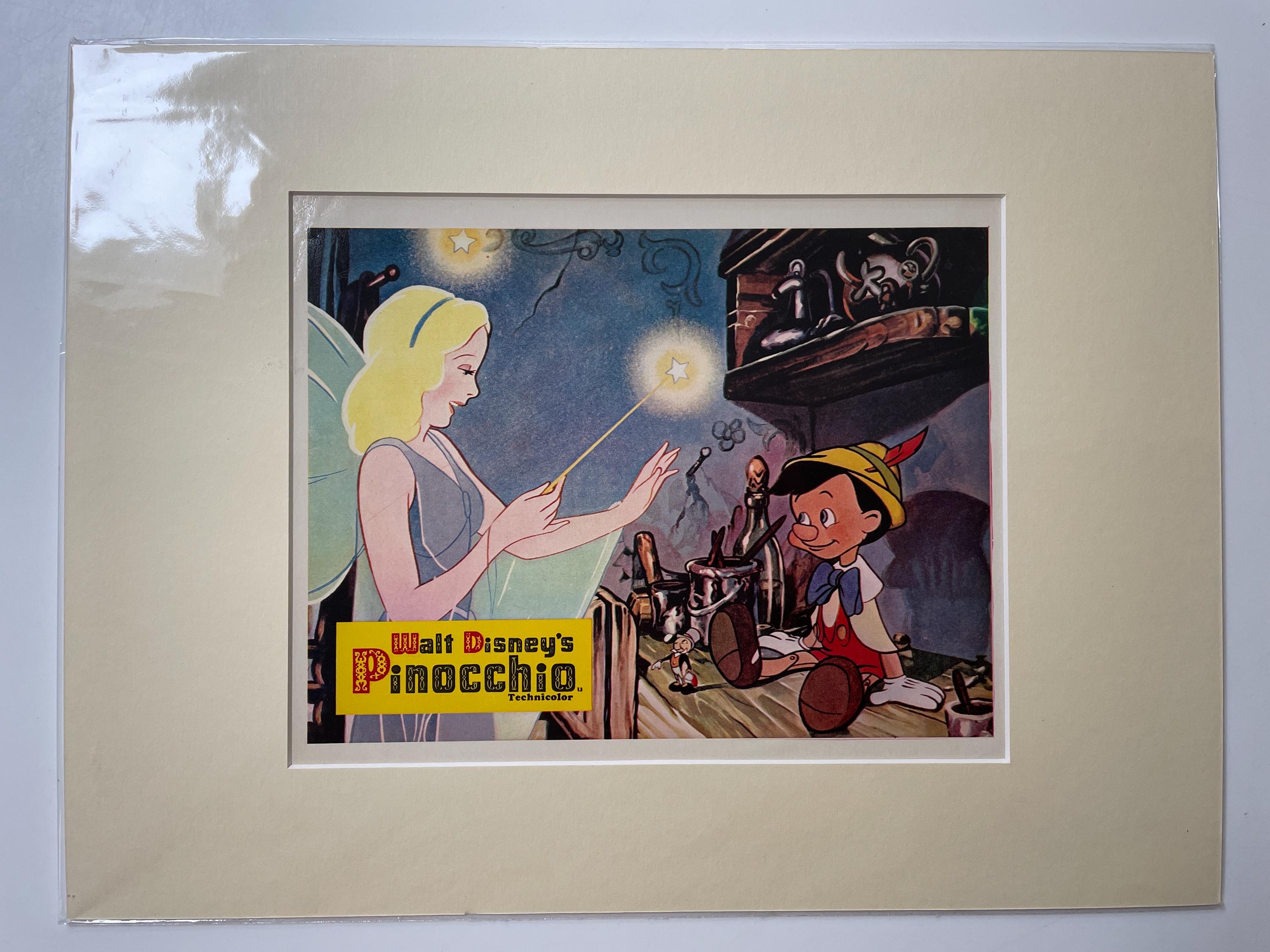 Original Vintage 1960s Pinocchio (1940) Lobby Card Colour FOH