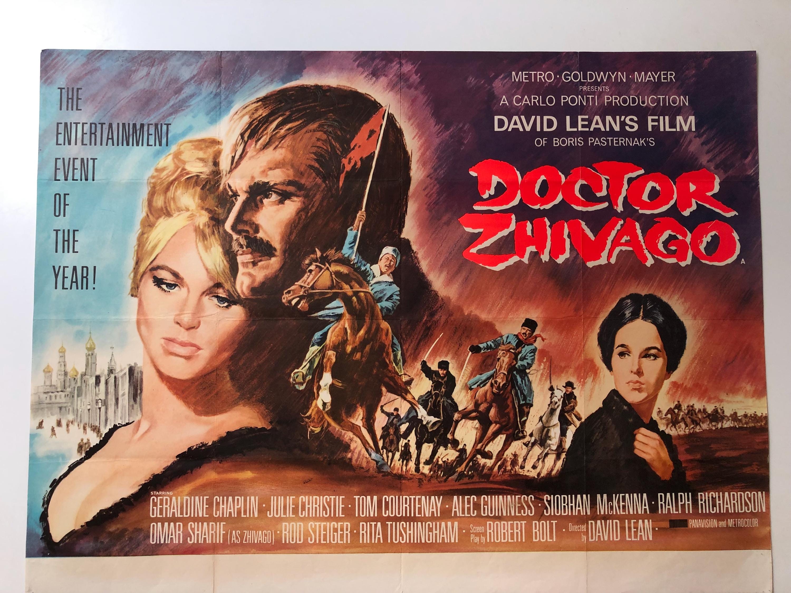 Doctor Zhivago (1965) Original Vintage Folded British Quad Film