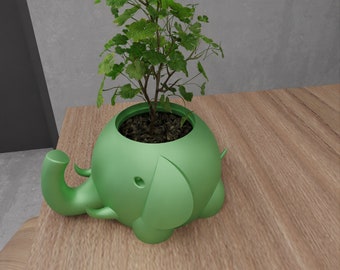 3D Elefant Halter mit 3D Druck Stl-Datei, Halter, 3D Wohnkultur, Minivase, Indoor Vase, Schlüsselhalter, Kartenhalter, Stl-Datei 3D Gedruckt, Dekor