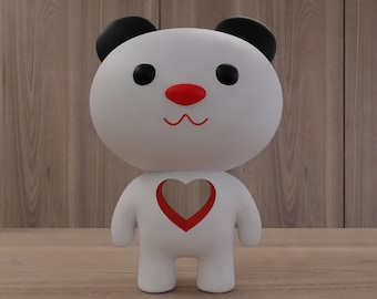 3D Teddy Bear With 3D Stl Files, 3D Printed Decor, Kids Room Decor, 3D Printing, Accessories, Cute Animal, Valentines Decor