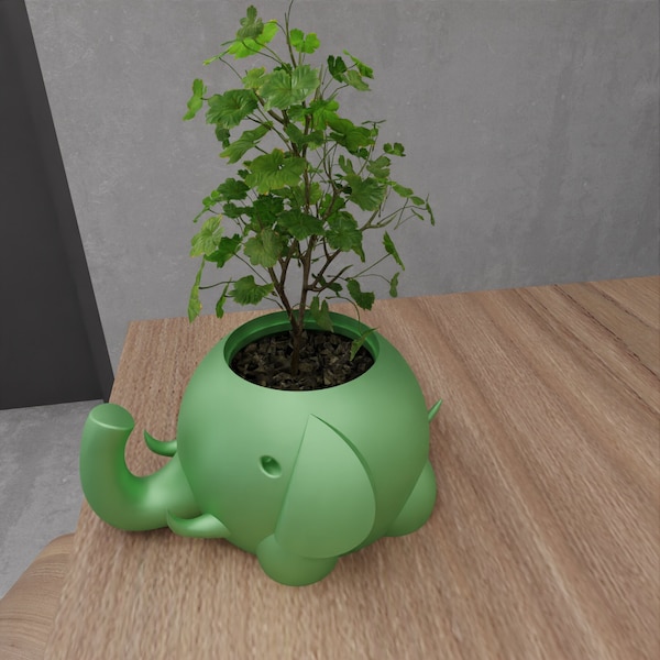 3D Elephant Holder with 3D Print Stl File,Holder, 3D Home Decor, Mini vase, Indoor Vase, Key Holder, Card Holder, Stl file 3D Printed, Decor