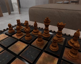Chess Pieces, 3D STL File for Chess Pieces, Chess Model, Digital Download, 3D Printer Chess Model, Table Game, Home Decor, 3d Printer Chess