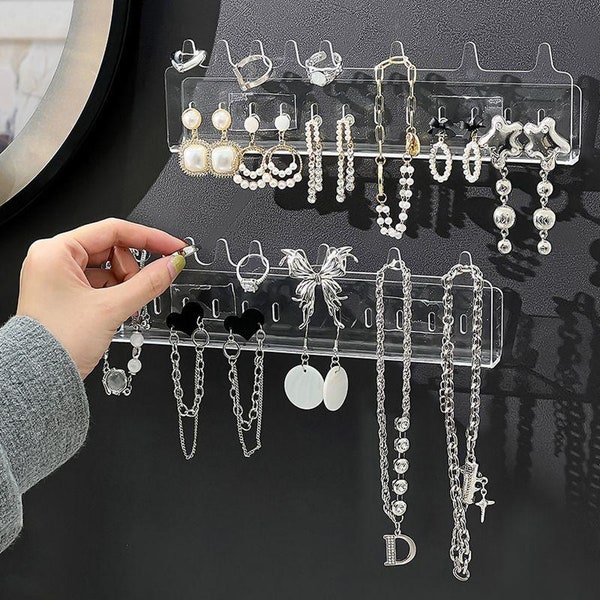 3D Jewelry Holder For Necklace And Ring, 3D Printing, Jewelry Organizer, Necklace holder hook, Decorative Wall Holder, Earring Holder