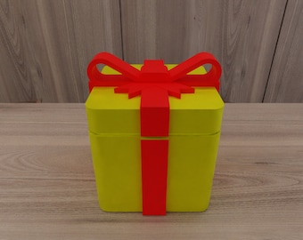 Gift Box Stl File, Printable Stl File For 3d Printers, Home Decoration, 3D Printing File, Birthday Gift, Gift Box, Birthday, Personalized