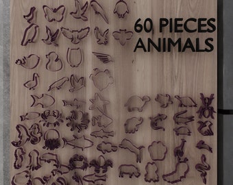 Conjunto de animales Conjunto de cortadores de galletas con archivos Stl 3D, Archivo de impresión 3D, Animal, Decoración, Cortador de galletas, Impresión, Animal LoverGift, Animal lindo