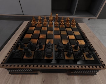 Chess Pieces, 3D STL File for Chess Pieces, Chess Model, Digital Download, 3D Printer Chess Model, Game, Home Decor, 3d Printer Chess