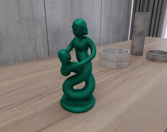 Décoration de danse 3D pour maman et enfant avec fichiers 3D Stl, fichier d'impression 3D, pour maman, décoration de maison, impression 3D, cadeau pour amoureux, décoration d'intérieur 3D, décoration mignonne