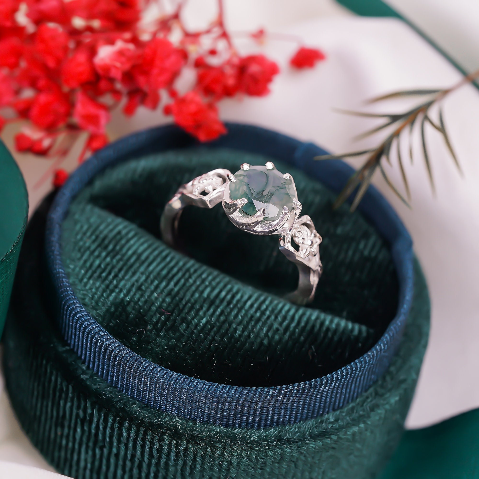 Silver Agate Ring - Etsy Silver Agate Ring - Etsy
