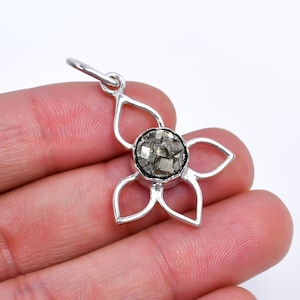 Raw Pyrite Necklace, Dainty Necklace, 925 Sterling Silver, Pyrite Pendant, Money Gemstone, Healing Necklace, Rough Pyrite Natural Pendant.