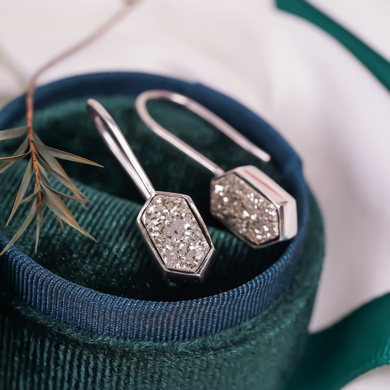 Pyrite Sterling Silver Earrings main image 1