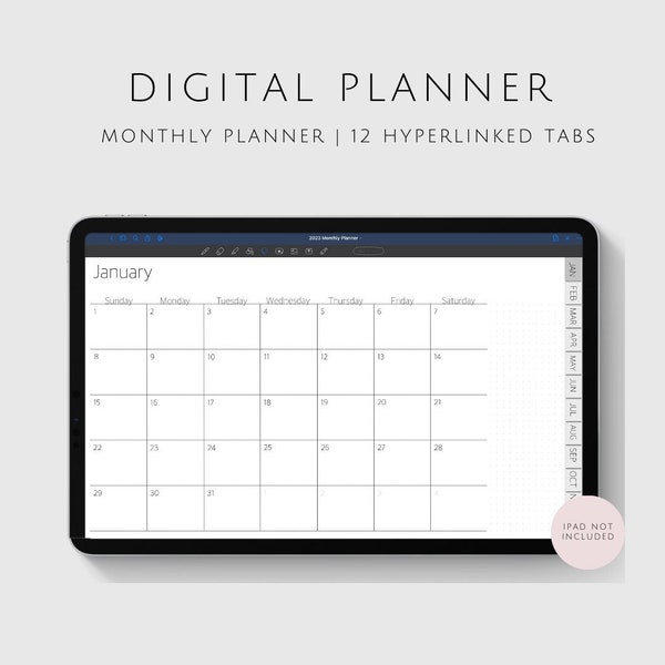 Minimalist Digital Planner, 2024, GoodNotes Planner, iPad Planner