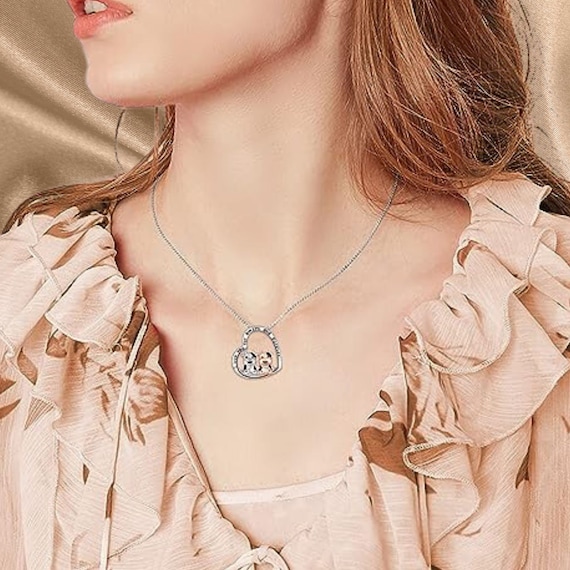 Collana Con Ciondolo Mucca In Argento Sterling 925 – Incisa 'Forever In My Heart' – Regalo Originale Per Lei, Compleanno O Festa Della Mamma - 2