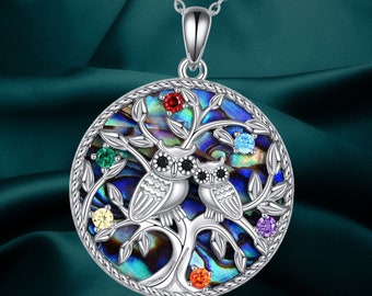 Sterlingzilveren uil levensboom ketting uil hanger sieraden cadeaus voor vrouwen